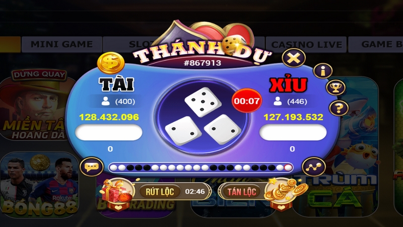 Tài xỉu là game chọn cửa dự đoán kết quả các mặt xúc xắc